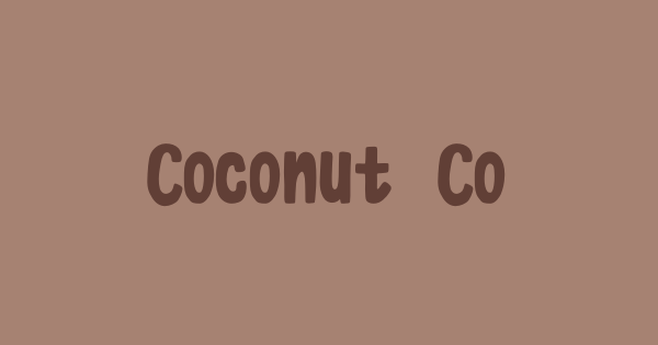 Coconut Cookies font thumb